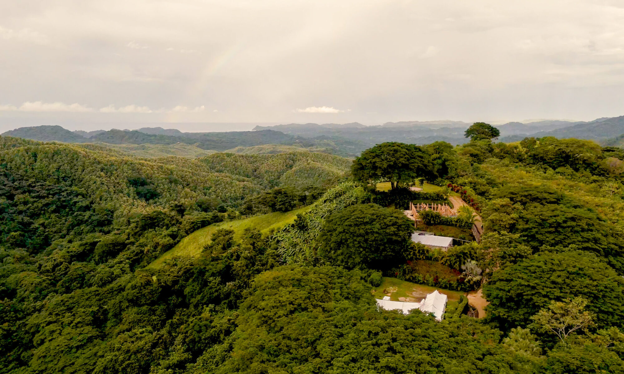 Mountains and buildings
